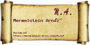 Mermelstein Arnó névjegykártya